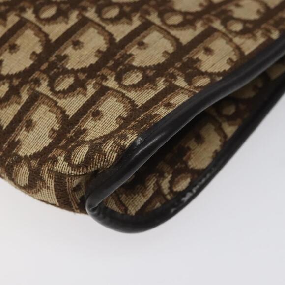 DIOR Trotter Canvas Shoulder Bag Brown Gold - Picture 14 of 16